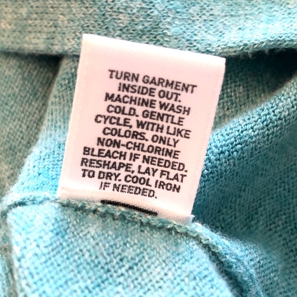 Turquoise wide lapel open cardigan - Picture 5 of 5